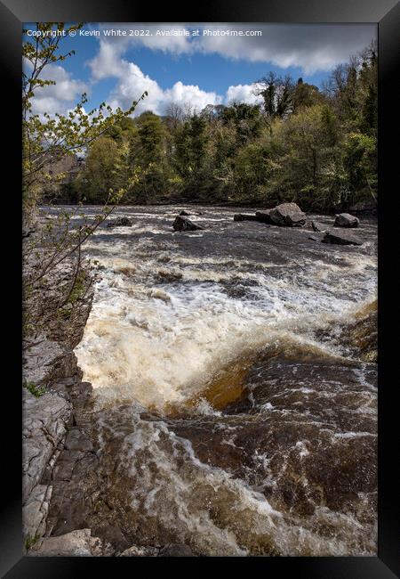 Natural water energy from Aysgarth Falls  Framed Print by Kevin White