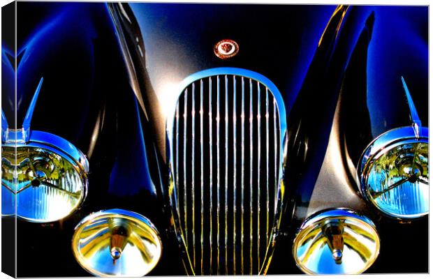 Jaguar Classic Motor Car Canvas Print by Andy Evans Photos