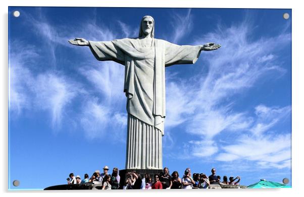 Christ the Redeemer, Rio Acrylic by Mervyn Tyndall