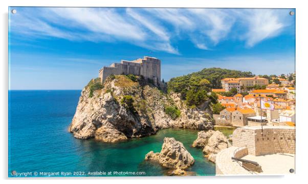 Lovrijenac Dubrovnik Acrylic by Margaret Ryan
