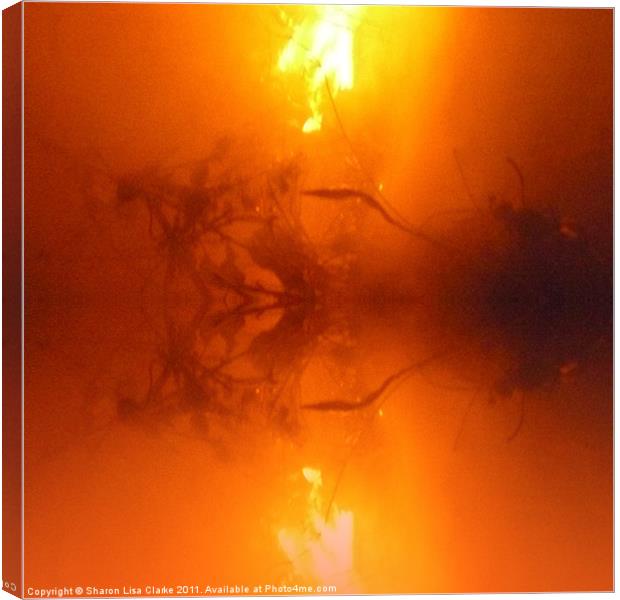 Reflections of Fire Canvas Print by Sharon Lisa Clarke