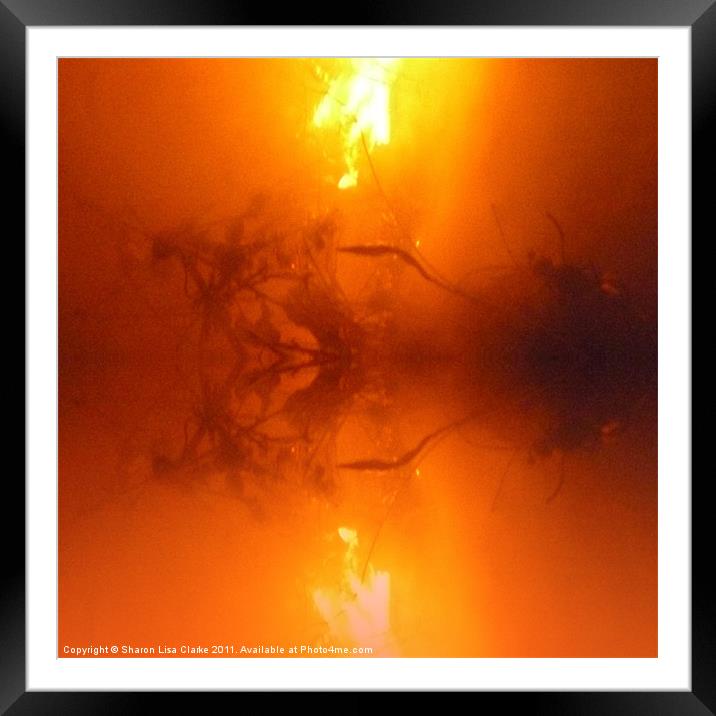 Reflections of Fire Framed Mounted Print by Sharon Lisa Clarke