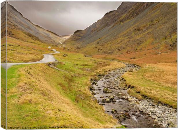 Lake District Honister Pass 2 Canvas Print by chris hyde