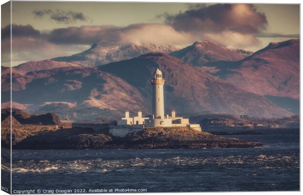 Lismore Lighthouse - Firth of Lorne Canvas Print by Craig Doogan