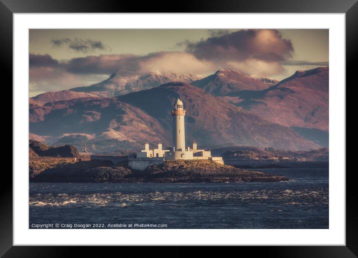 Lismore Lighthouse - Firth of Lorne Framed Mounted Print by Craig Doogan