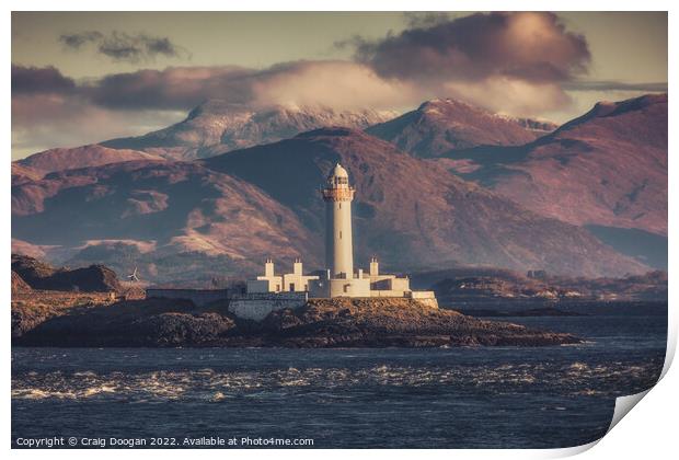 Lismore Lighthouse - Firth of Lorne Print by Craig Doogan