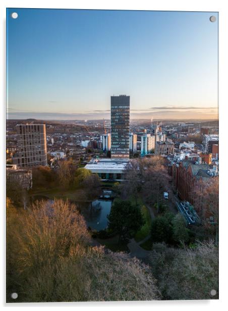 Sheffield Arts Tower Acrylic by Apollo Aerial Photography