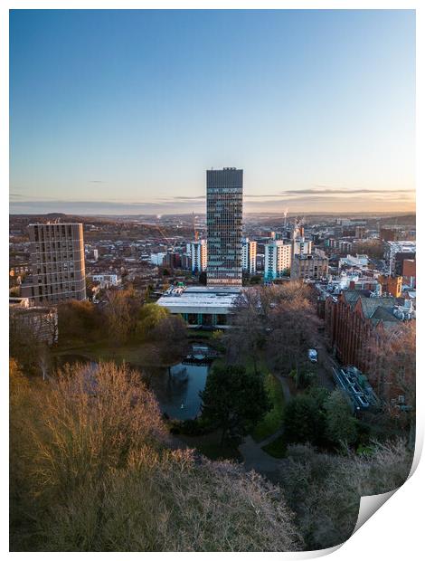 Sheffield Arts Tower Print by Apollo Aerial Photography