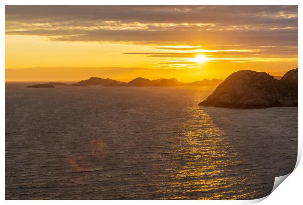 Norwegian sunset Print by Thomas Schaeffer