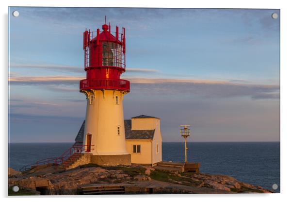sunset at Lindesnes Lighthouse Acrylic by Thomas Schaeffer