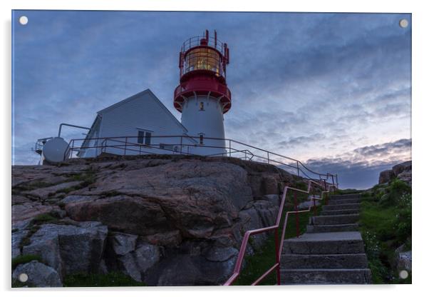 Sunset at Lindesnes Lighthouse Acrylic by Thomas Schaeffer