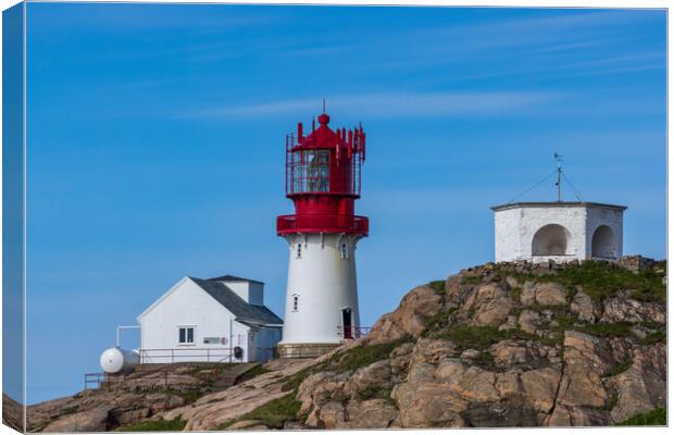 Lindesnes Lighthouse at morning Canvas Print by Thomas Schaeffer