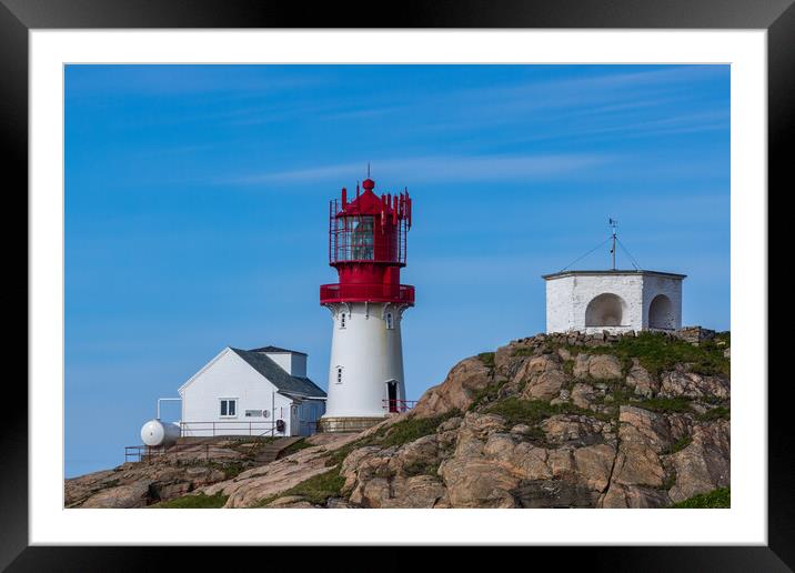 Lindesnes Lighthouse at morning Framed Mounted Print by Thomas Schaeffer