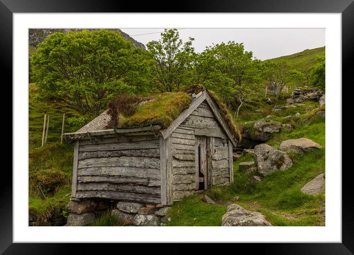 Hut at Runde Framed Mounted Print by Thomas Schaeffer