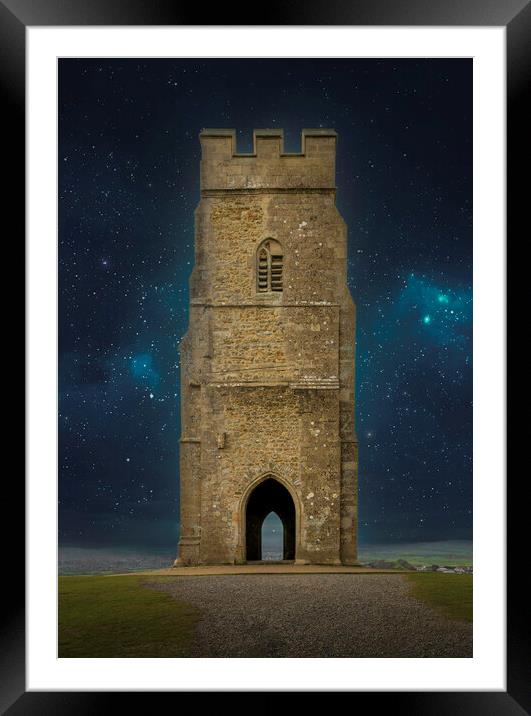 St Michael's Tower at night Framed Mounted Print by Leighton Collins