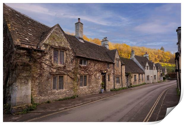 Castle Combe village Print by Leighton Collins