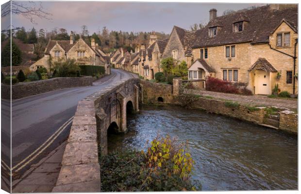 Castle Combe village Canvas Print by Leighton Collins