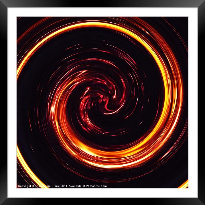 Swirl of Fire Framed Mounted Print by Sharon Lisa Clarke
