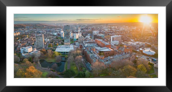 Sheffield Skyline Sunrise Framed Mounted Print by Apollo Aerial Photography