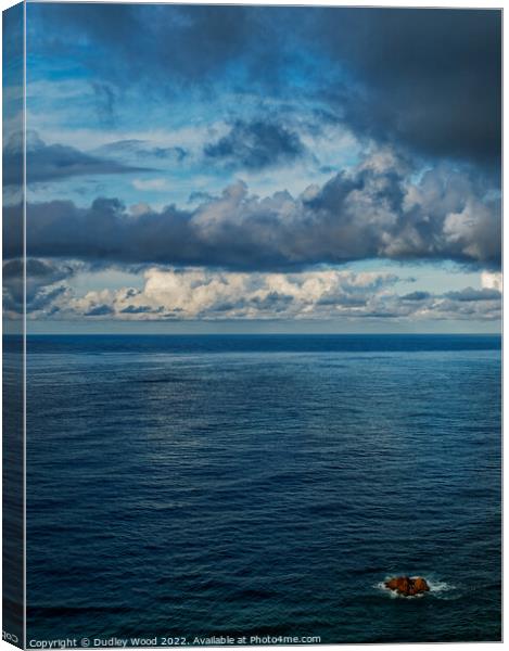 Blue sea and sky Canvas Print by Dudley Wood