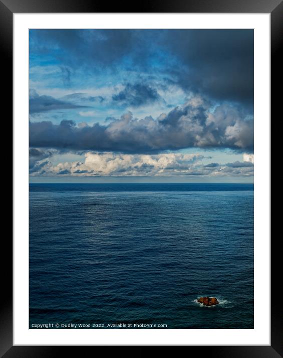Blue sea and sky Framed Mounted Print by Dudley Wood
