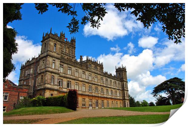 Highclere Castle Downton Abbey England UK Print by Andy Evans Photos