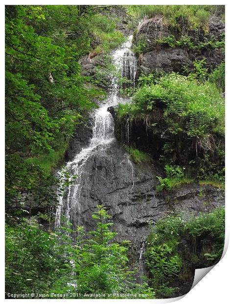 A view of Canonteign Falls Print by Jason Bednall