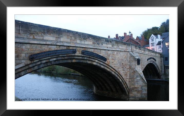 Bridge Over The Wear Framed Mounted Print by Richard Fairbairn