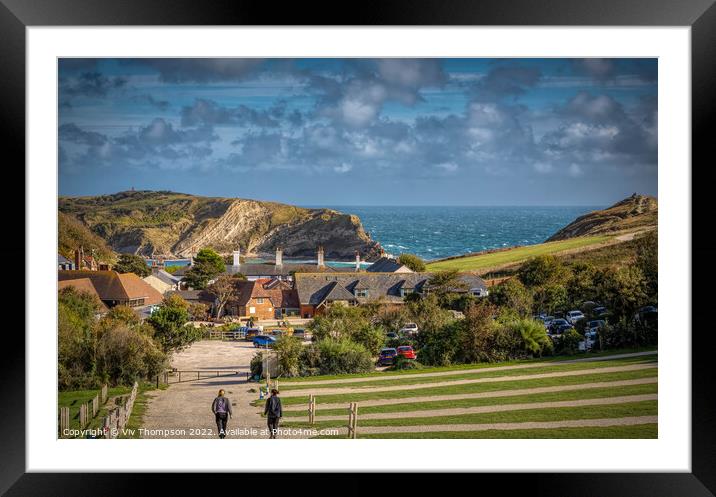Return from Durdle Door Framed Mounted Print by Viv Thompson