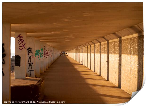 Winter Sun in Bottle Alley of Hastings. Print by Mark Ward