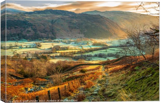 Autumn in Borrowdale Canvas Print by geoff shoults