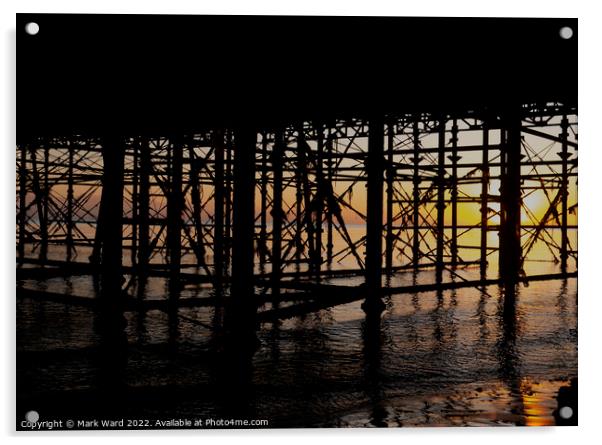 Under The Pier. Acrylic by Mark Ward