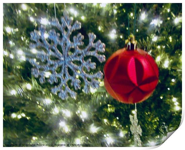 Christmas Decorations Print by Stephanie Moore