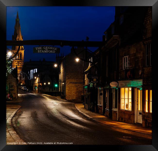 Stamford, Lincolnshire - Blue Hour  Framed Print by Colin Flatters