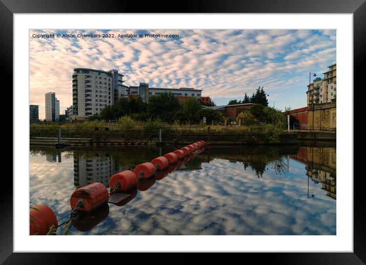 Leeds Lock and Dam Framed Mounted Print by Alison Chambers