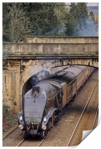 Sir Nigel Gresley in wartime black through Sydney Warf Bath Print by Duncan Savidge