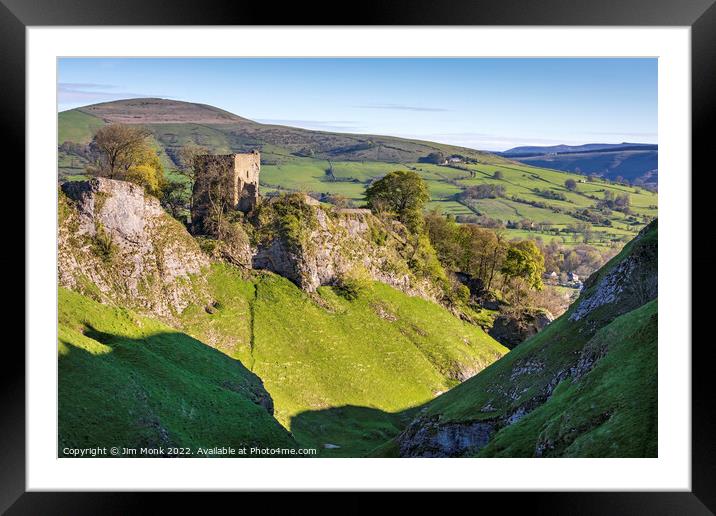 Peveril Castle Framed Mounted Print by Jim Monk