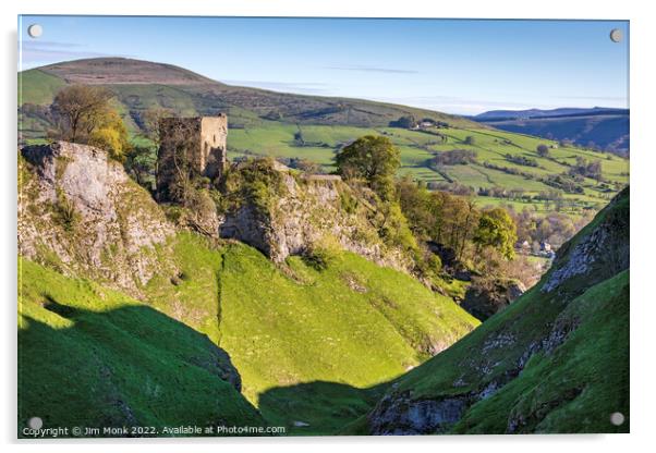 Peveril Castle Acrylic by Jim Monk