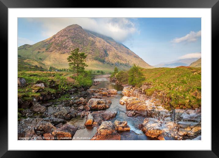  River Etive in Glen Etive  Framed Mounted Print by Jim Monk