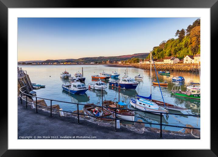 Daybreak at Minehead Harbour Framed Mounted Print by Jim Monk