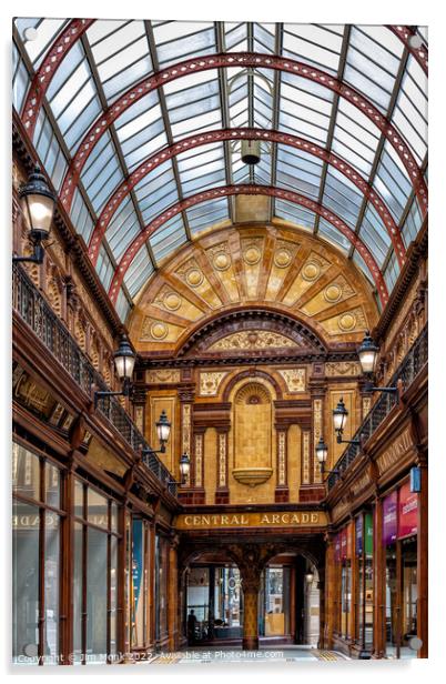 Newcastle's Central Arcade Acrylic by Jim Monk