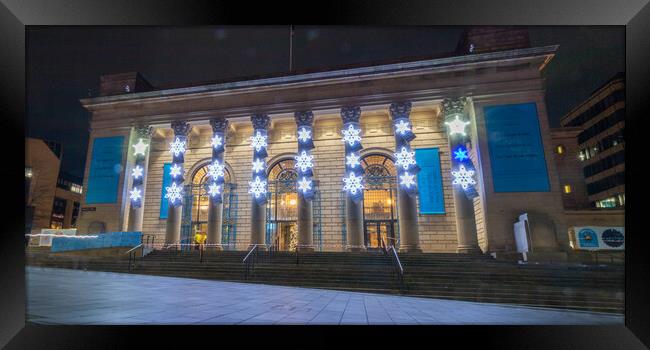 Sheffield City Hall at Christmas Framed Print by Apollo Aerial Photography