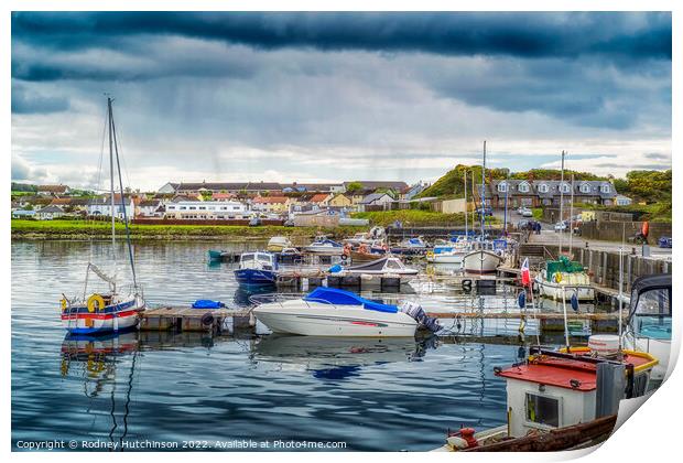 Serenity at Maidens Harbour Print by Rodney Hutchinson