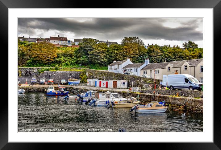 Serenity at Dunure Harbour Framed Mounted Print by Rodney Hutchinson