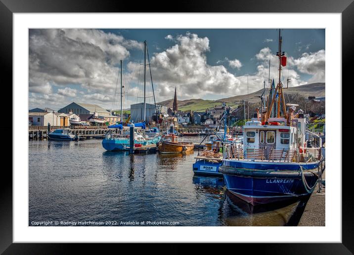 Tranquil Serenity at Girvan Harbour Framed Mounted Print by Rodney Hutchinson