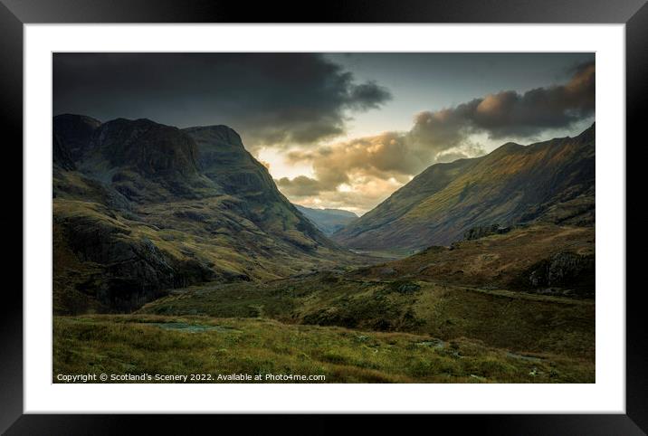 Glencoe, Highlands Scotland. Framed Mounted Print by Scotland's Scenery