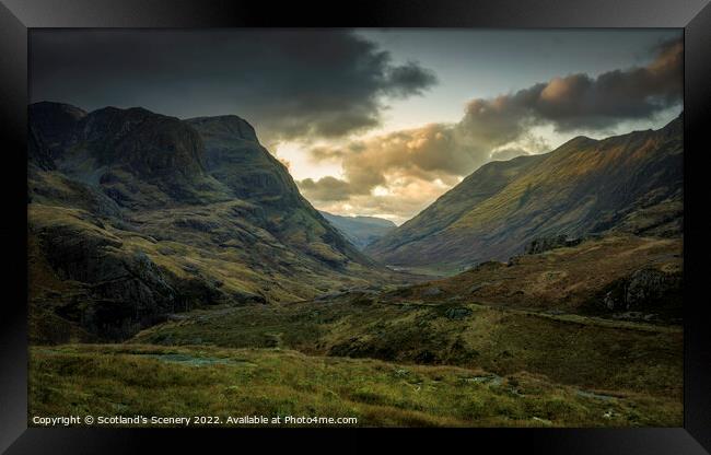 Glencoe, Highlands Scotland. Framed Print by Scotland's Scenery