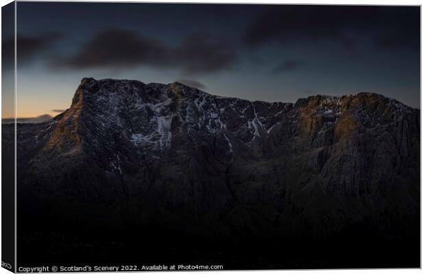 Ben Nevis north face Canvas Print by Scotland's Scenery