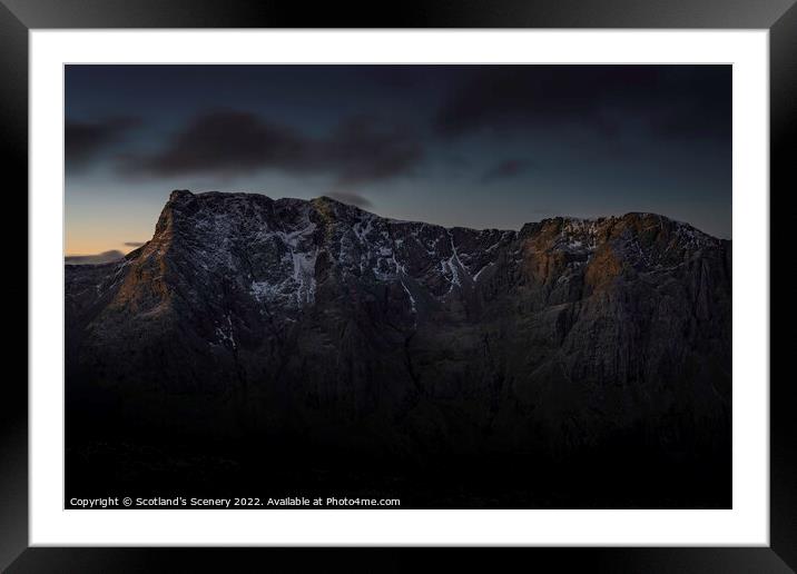Ben Nevis north face Framed Mounted Print by Scotland's Scenery