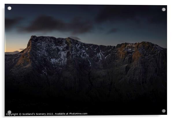 Ben Nevis north face Acrylic by Scotland's Scenery